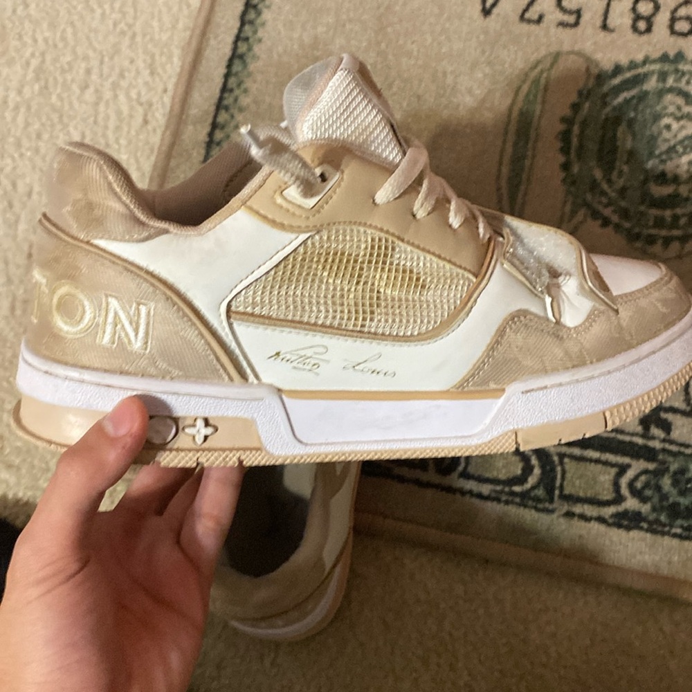 Louis Vuitton Beige Trainers (worn) Make offers ^^